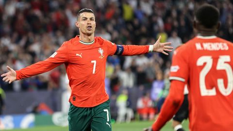 Cristiano Ronaldo celebrating a goal
