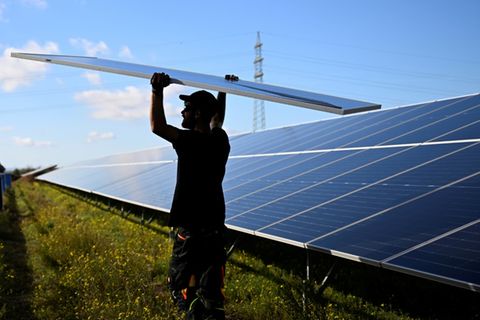Installation von Solarpanelen