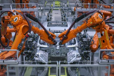 Produktion bei Porsche in Leipzig