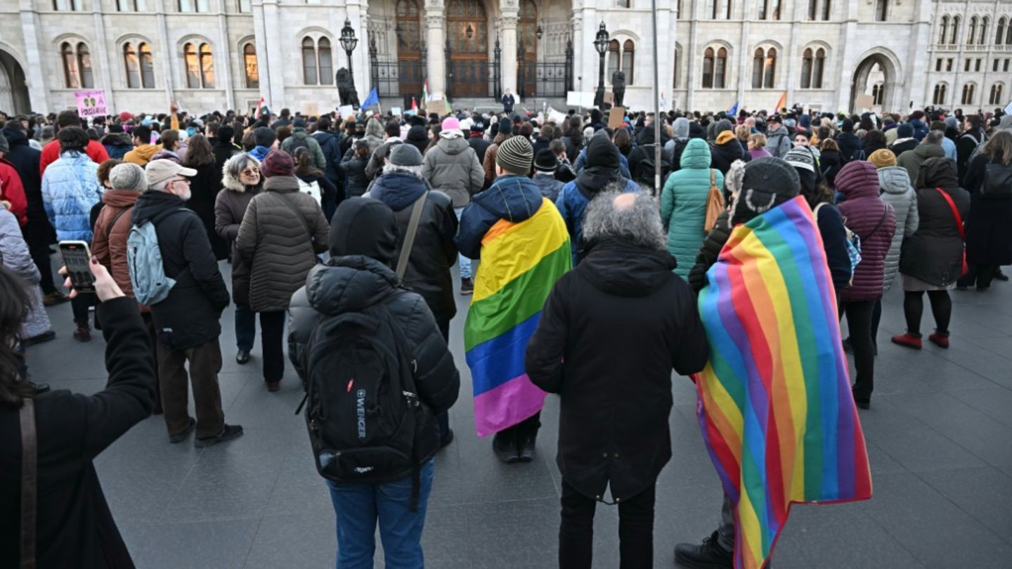 Protest gegen Pride-Verbot in Budapest