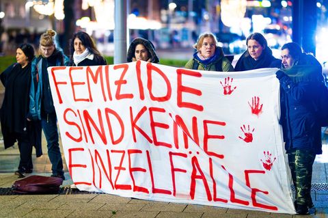 Demonstration nach einem Femizid in Hannover im Jahr 2023