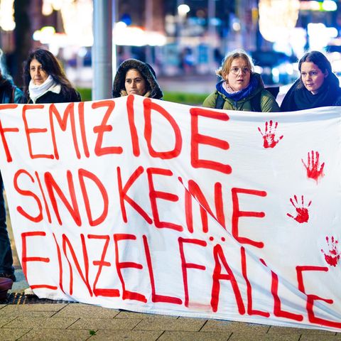 Demonstration nach einem Femizid in Hannover im Jahr 2023