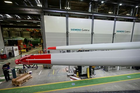 Rotorblätter bei Siemens Gamesa