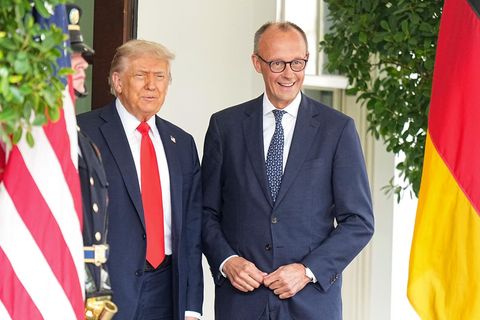 Bundeskanzler Friedrich Merz wurde von US-Präsident Donald Trump freundlich empfangen