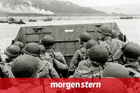 US-Truppen landen am 6. Juni 1944 am Omaha Beach in der Normandie