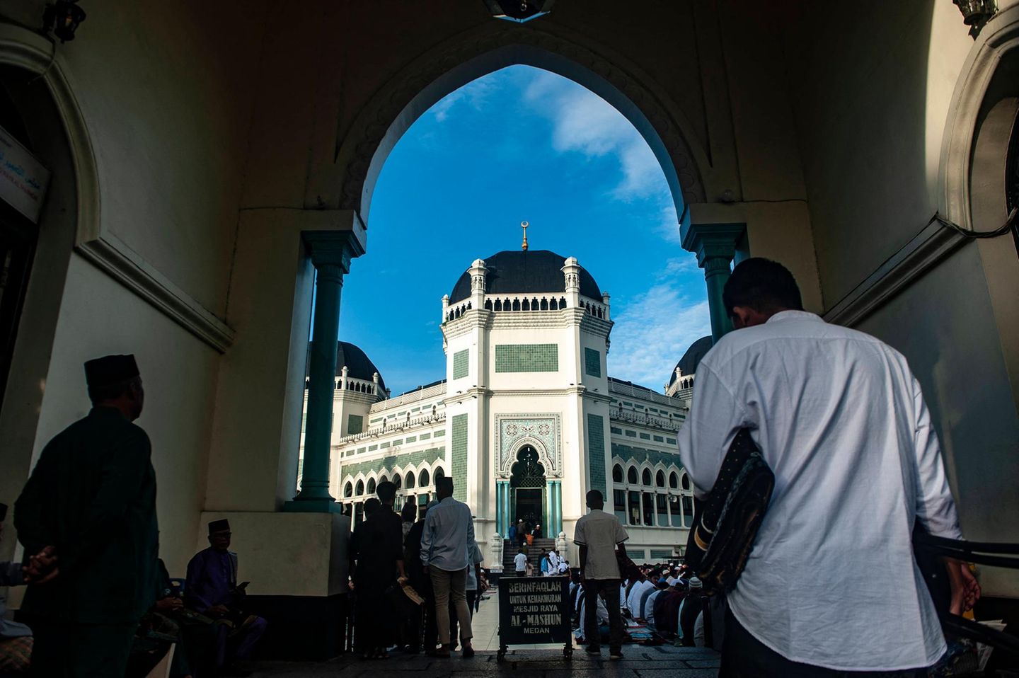 Al-Mashun Großmoschee in Medan, Nordsumatra, Indonesien