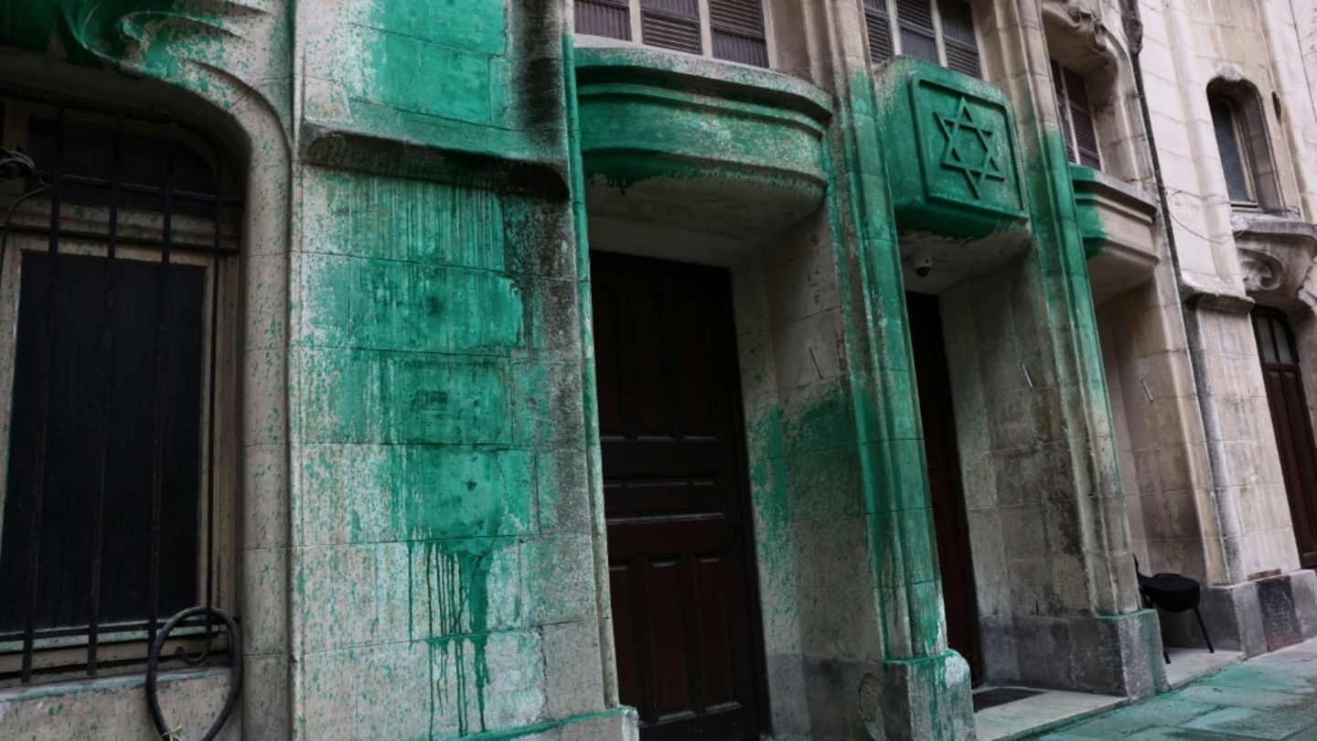 Beschmierte Synagoge