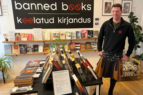Joseph Dunnigan in Tallinns "Museum der verbotenen Bücher"