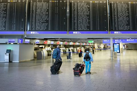 Flughafen in Frankfurt am Main im März