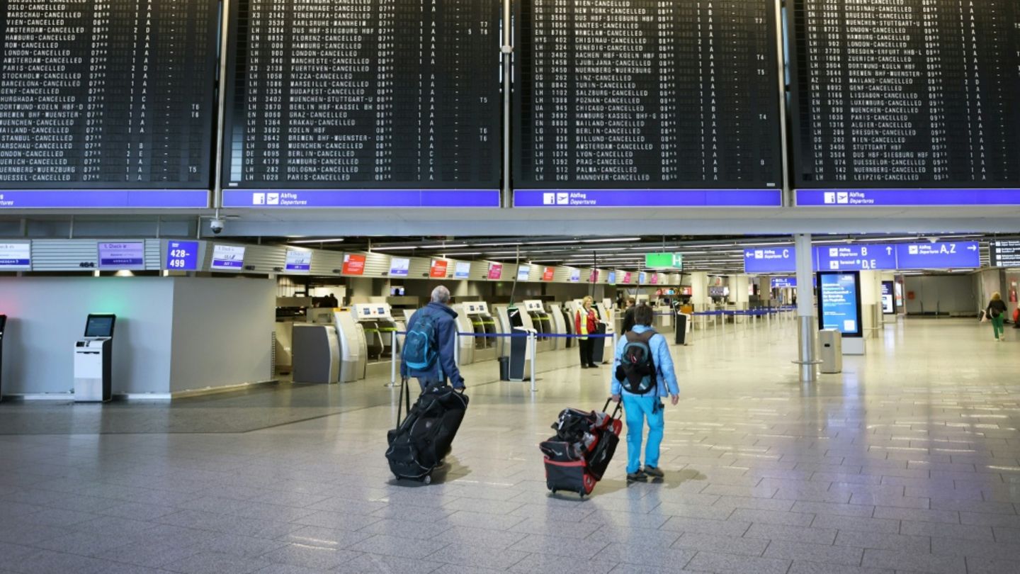 Flughafen in Frankfurt am Main im März