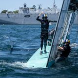 Ein F50 Renn-Katamaran der SailGP