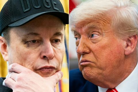 Musk (l.) und Trump