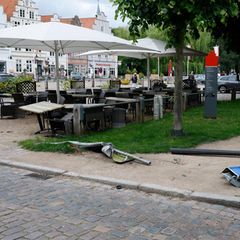 Der Unfall ereignete sich auf einem Marktplatz im nordfriesischen Friedrichstadt