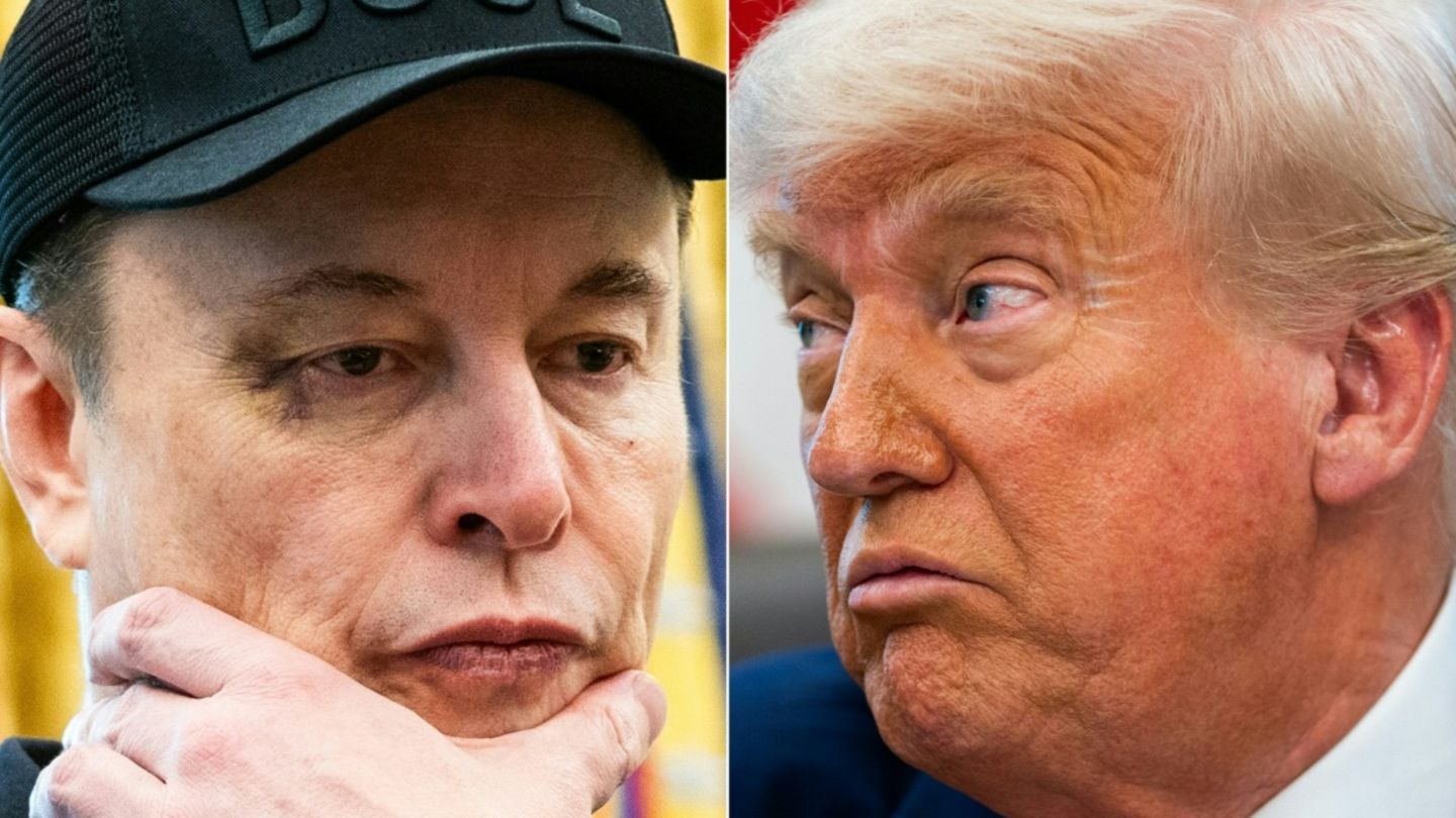 Musk (l.) und Trump