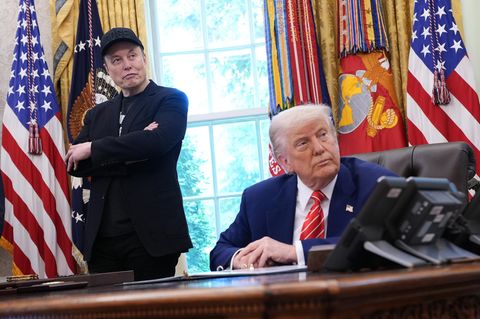 Elon Musk (l.) und Donald Trump