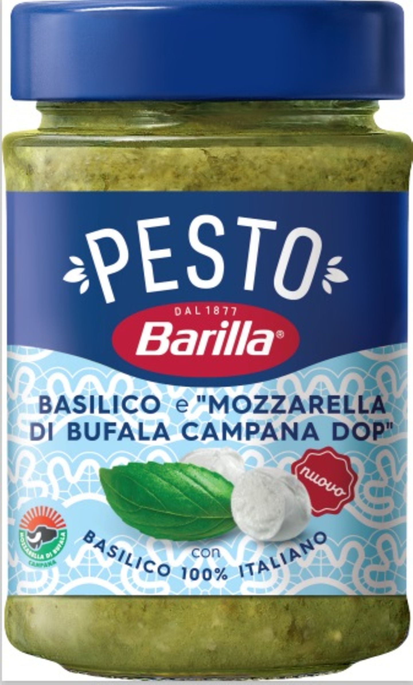 Pesto Barilla Basilico e "Mozzarella di Bufala Campana DOP" Pesto Barilla Basilico e "Mozzarella di Bufala Campana DOP"