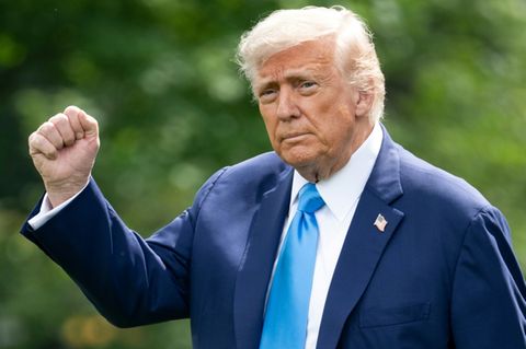 Donald Trump am Freitag vor dem Weißen Haus