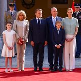 Emmanuel und Brigitte Macron wurden in Monaco von Fürst Albert und seiner Familie empfangen