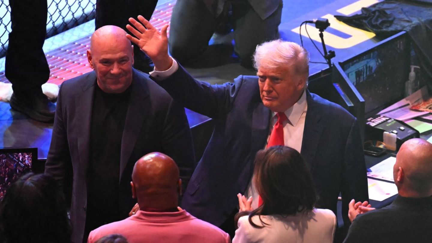 Donald Trump at UFC event: US President visits cage struggle without Musk