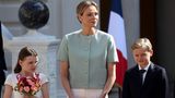 Fürstin Charlène mit ihren beiden Zwillingen Jacques und Gabriella,