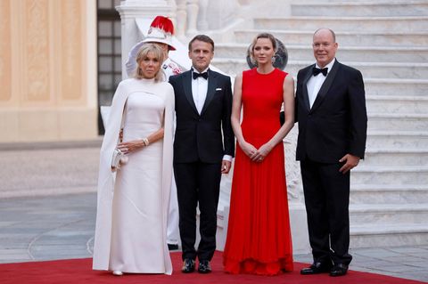 Schick in Schale für's Abendessen: Fürst Albert hatte am Ende des Tages zu einem Staatsdinner geladen