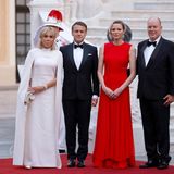 Schick in Schale für's Abendessen: Fürst Albert hatte am Ende des Tages zu einem Staatsdinner geladen