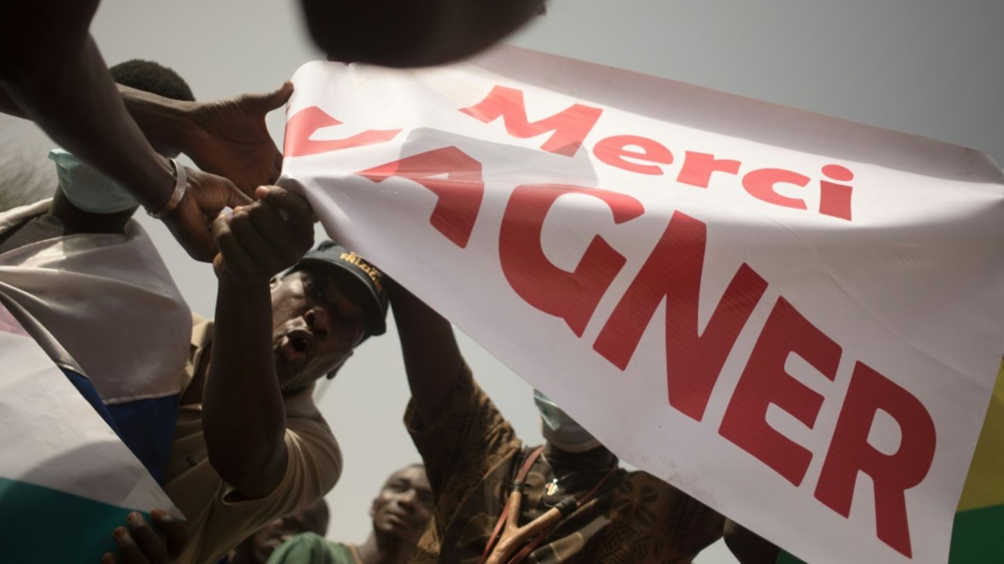 "Danke Wagner": Demonstration in Bamako im Februar 2022