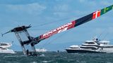 Ein F50 Renn-Katamaran der SailGP