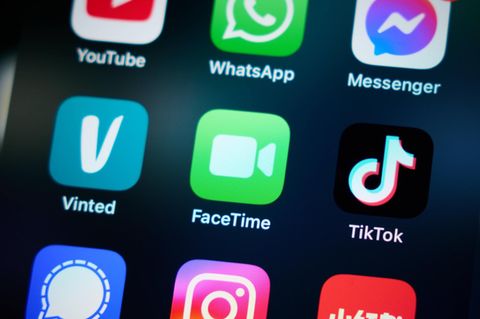 App-Icons auf einem Smartphone-Display