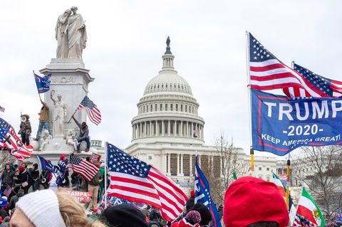 Anhänger von Donald Trump vor dem Kapitol am 6. Januar 2021
