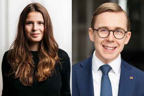Luisa Neubauer und Philipp Amthor