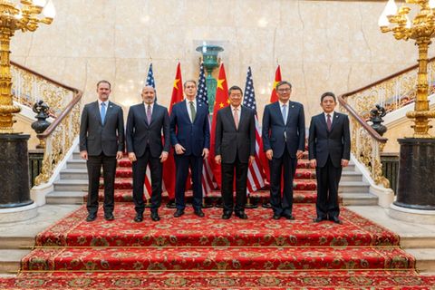 Die Unterhändler aus China und den USA in London