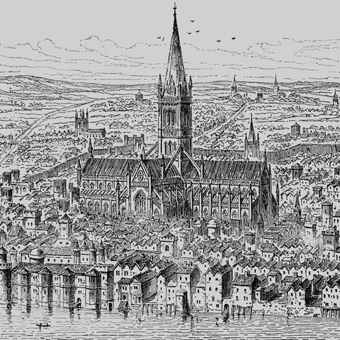 St.-Pauls-Kathedrale in London im 14. Jahrhundert