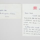 Ein handgeschriebener Brief von Lady Di an ihren Palastdiener