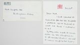 Ein handgeschriebener Brief von Lady Di an ihren Palastdiener