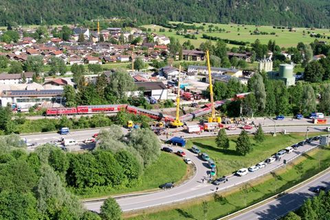 Unglücksstelle in Burgrain