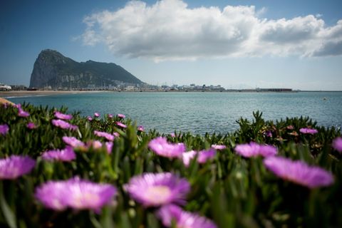 Gibraltar vom spanischen Festland aus gesehen