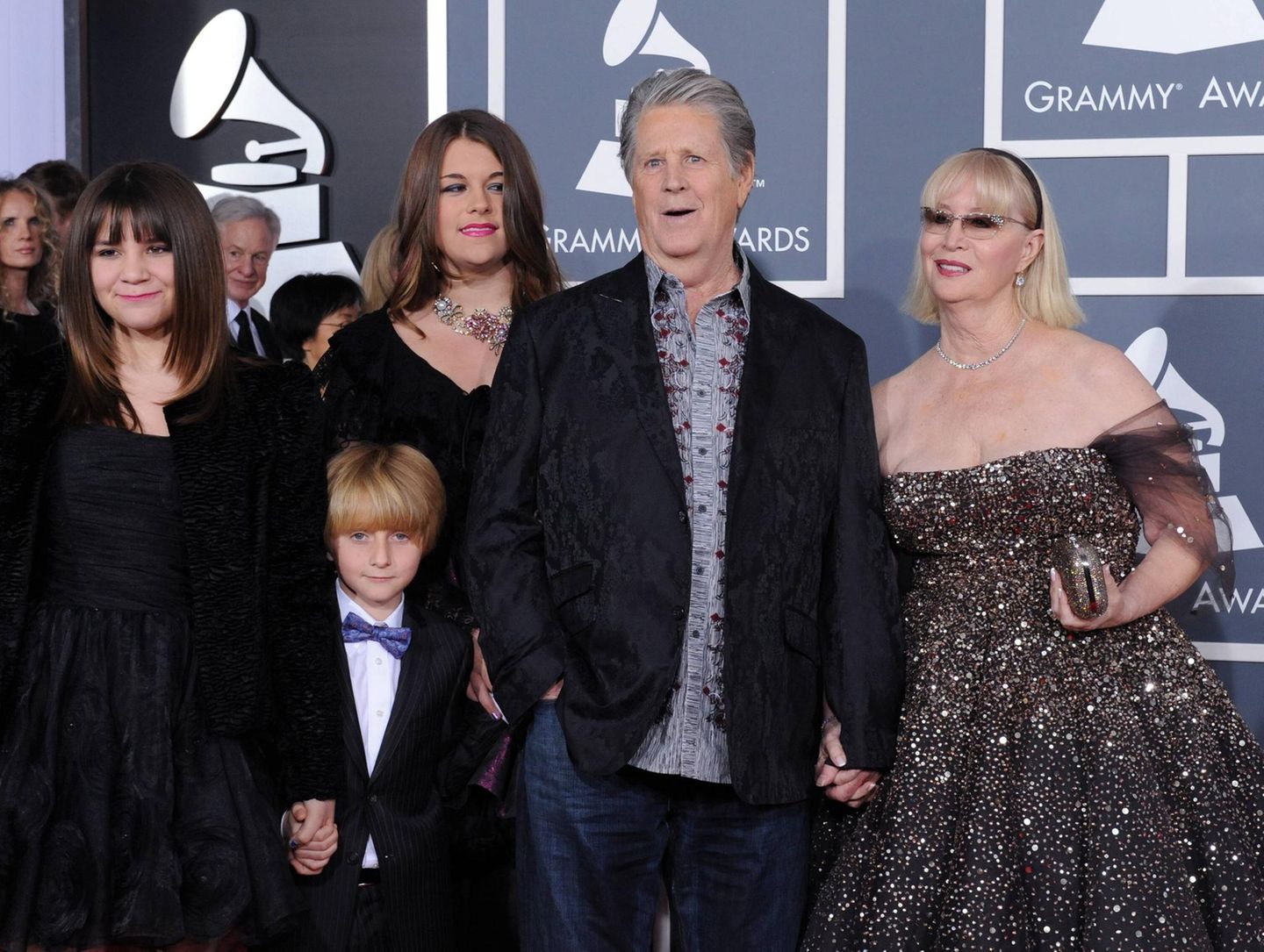 Brian Wilson mit seiner zweiten Frau Melinda und dreien seiner Kinder