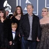 Brian Wilson mit seiner zweiten Frau Melinda und dreien seiner Kinder