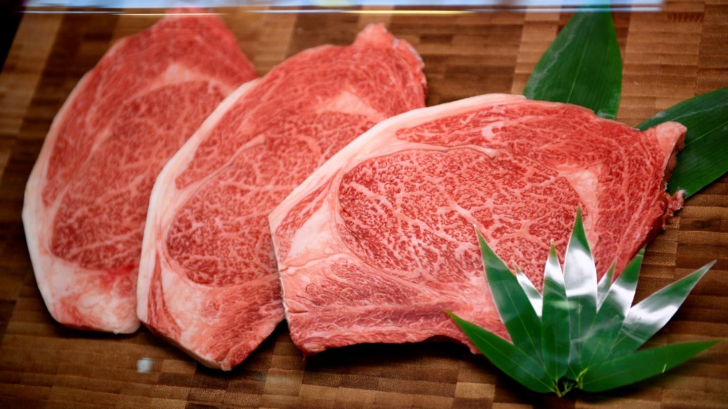 Fleisch von Wagyu-Rind