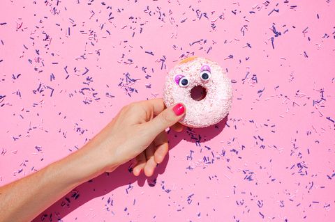 Pinker Donut in pink