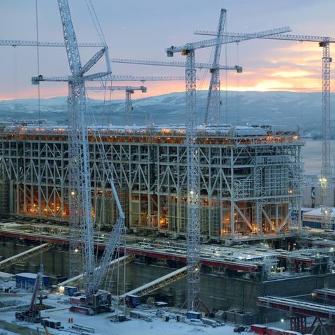 The LNG terminal in the Russian Murmansk