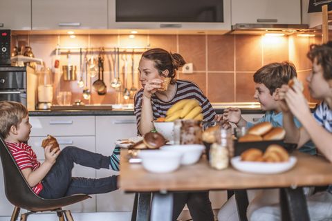 Frühstück mit Familie
