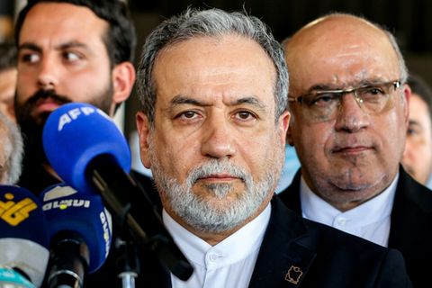 Irans Außenminister Araghtschi am 3. Juni im Libanon