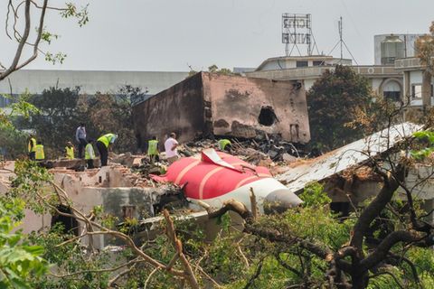 Flugzeugwrack in Ahmendabad