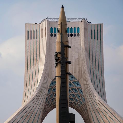 A rocket is shown in Tehran, Iran