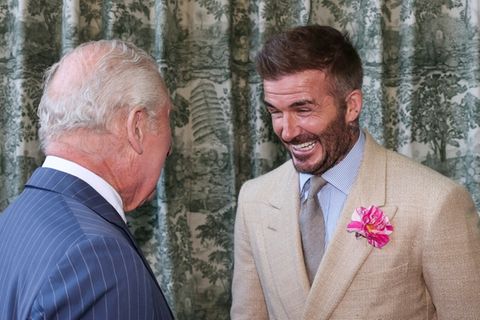 König Charles III. (l.) und Beckham im Mai