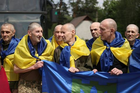 Am Samstag zurückgekehrte ukrainische Kriegsgefangene