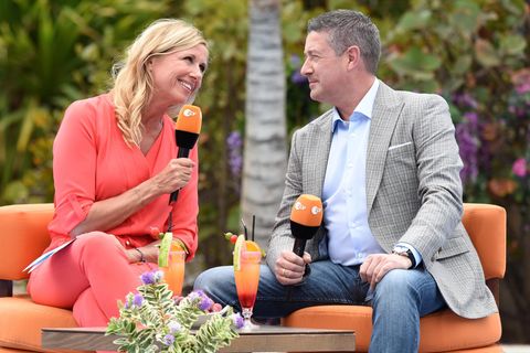 Andrea Kiewel und Joachim Llambi führten bereits gemeinsam durch eine Ausgabe des "ZDF-Fernsehgarten"