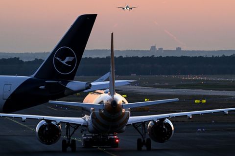 Flugzeuge am Flughafen Frankfurt